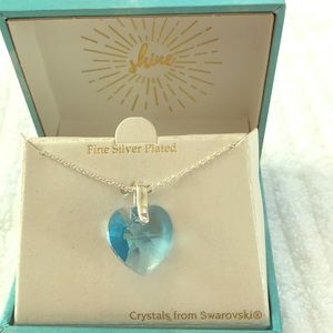 Swarovski Blue Heart Necklace